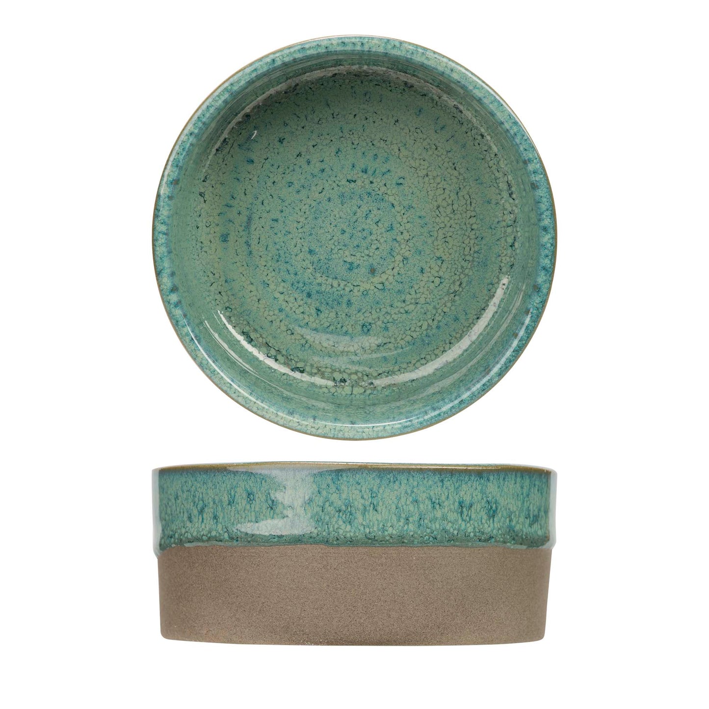 Basalt Ocean Green Plate, 11.5 cm (4.5") dia., round, stacking, stoneware