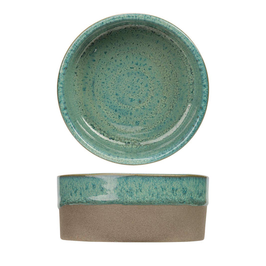 Basalt Ocean Green Plate, 11.5 cm (4.5") dia., round, stacking, stoneware