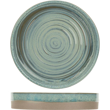 Basalt Ocean Green Soup Plate, 24 cm (9 1/2") dia., 4 cm  (1 5/8") H., round, stacking, stoneware