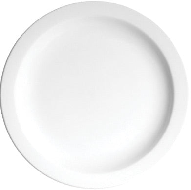 Plain White Narrow Rim White Plate, 25.4 cm/ 10"