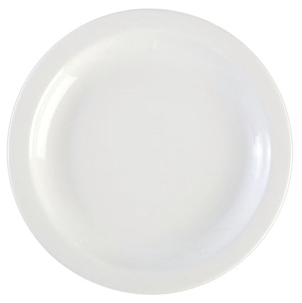 Plain White Narrow Rim White Plate, 26.8 cm/ 10-5/8"