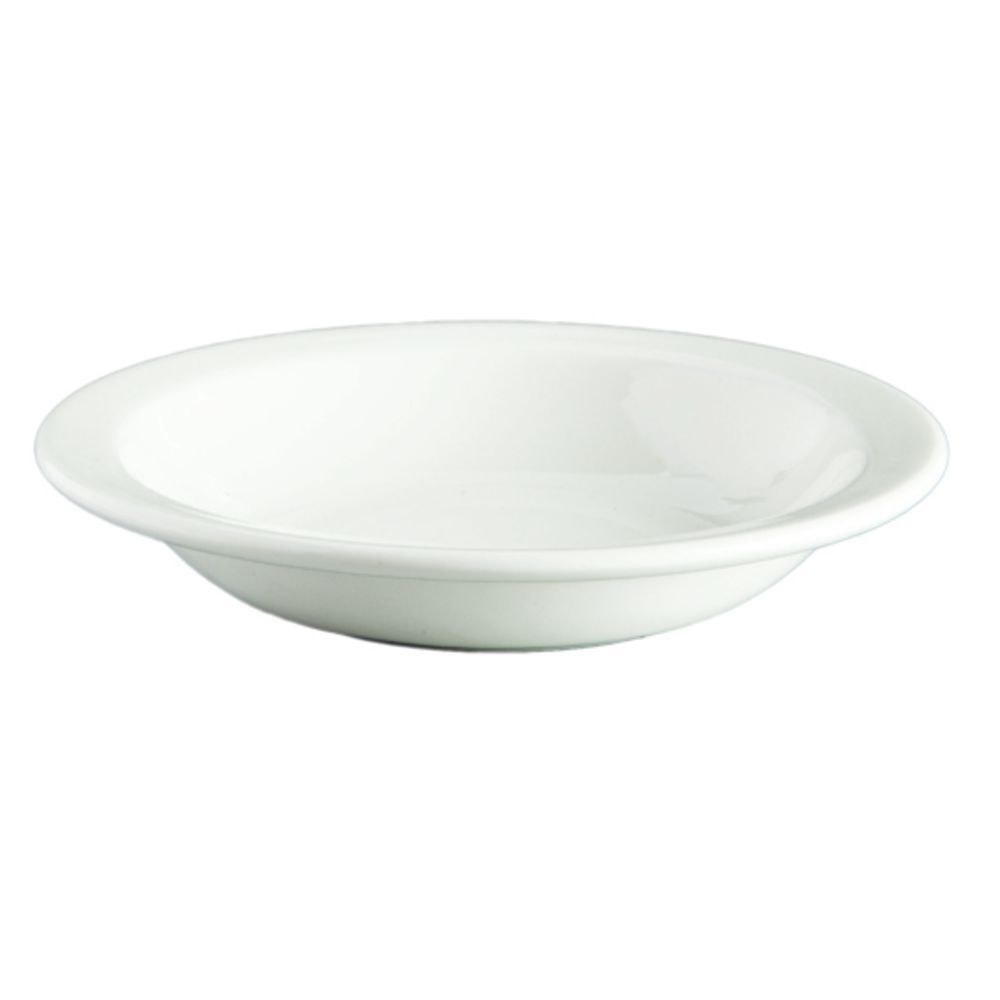 Plain White Narrow Rim White Soup Plate, 22.2 cm/ 8.75"