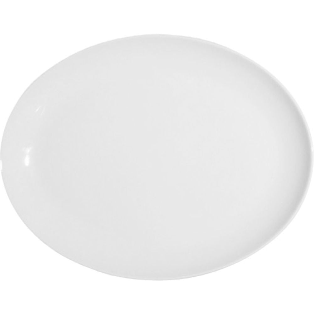 Plain White Oval Coupe Platter, 25.4 cm/ 10"