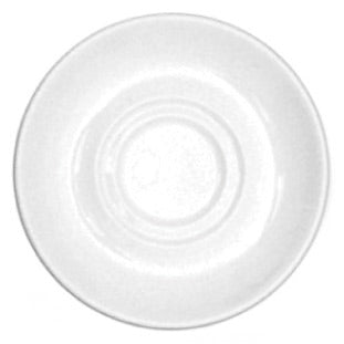Plain White Large Double Well Saucer, 16.5 cm/ 6.5" (Pair W/ 51CCPWD030, 51CCPWD040)