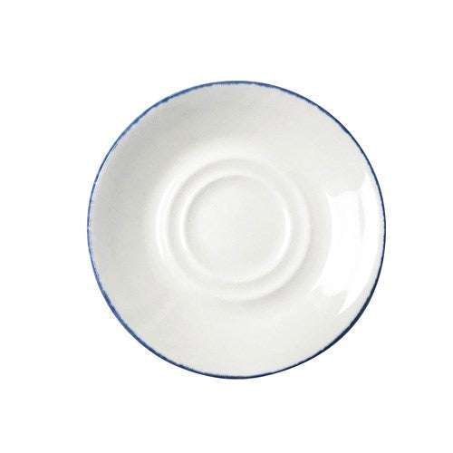 Dapple Blue Double-Well Saucer, 15.5 cm/ 6"