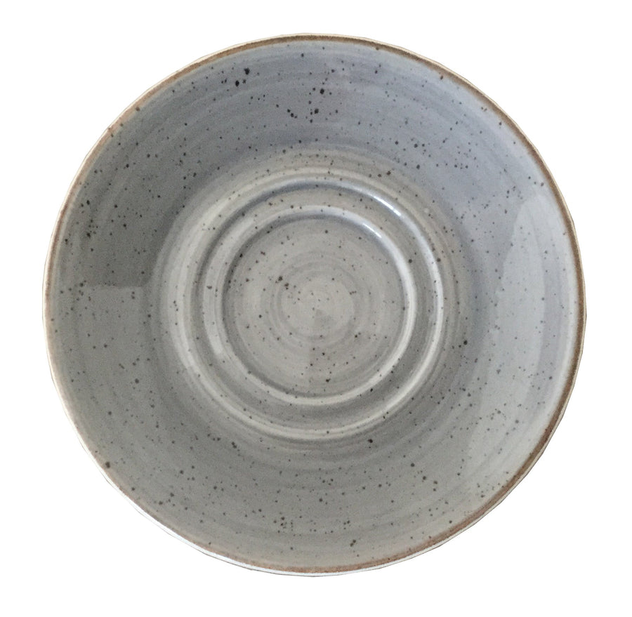 Rustics Grey Double-Well Saucer 16 cm (6.5") Case Pack 24