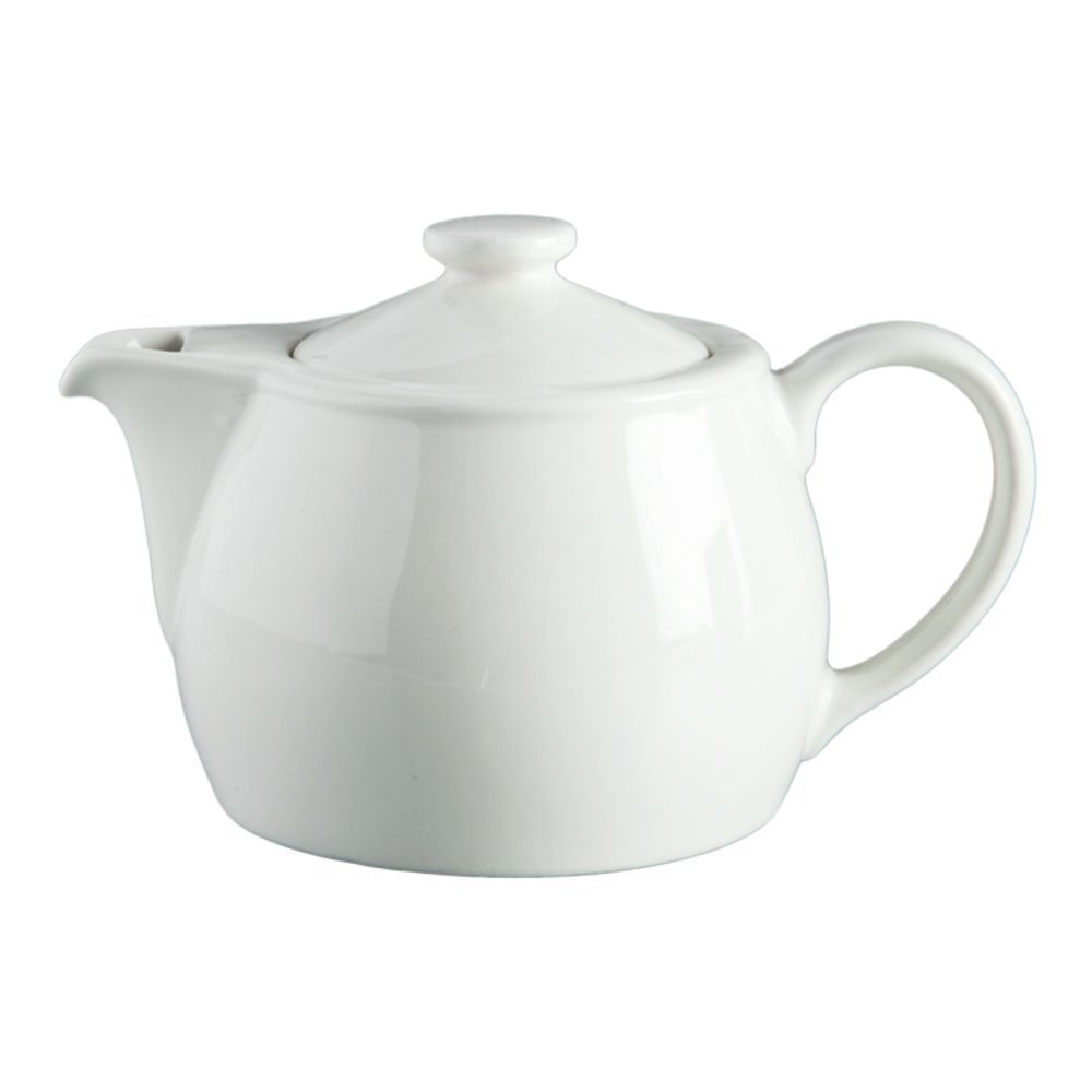 Plain White Teapot W/ Lid, 0.53 L/ 18 oz