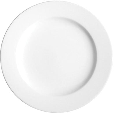 Plain White Wide White Rim Plate, 25.4 cm/ 10"