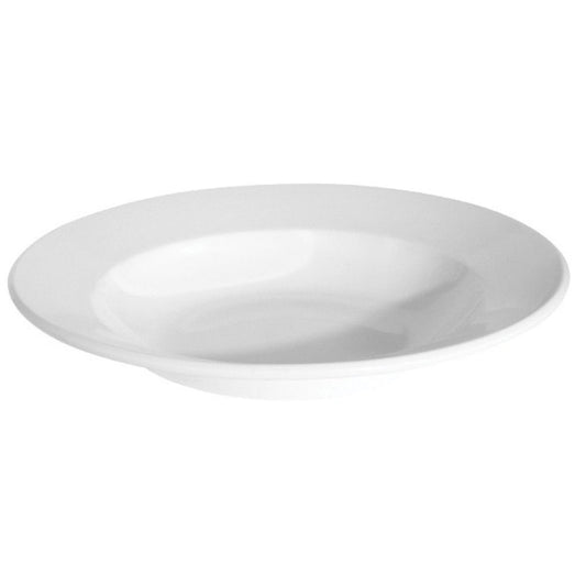 Plain White White Rim Soup Plate, 22.2 cm/ 8.75"