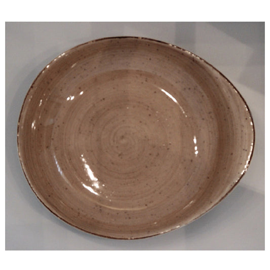 Rustics Brown Pebble Pasta Plate, 20.3 x 24.1 cm/ 8 x 9.5"