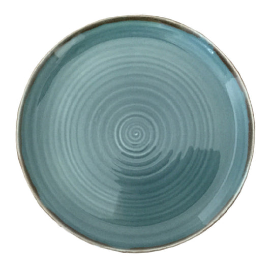 Autumn Corn Blue Coupe Plate, 27.3 cm/ 10.75"