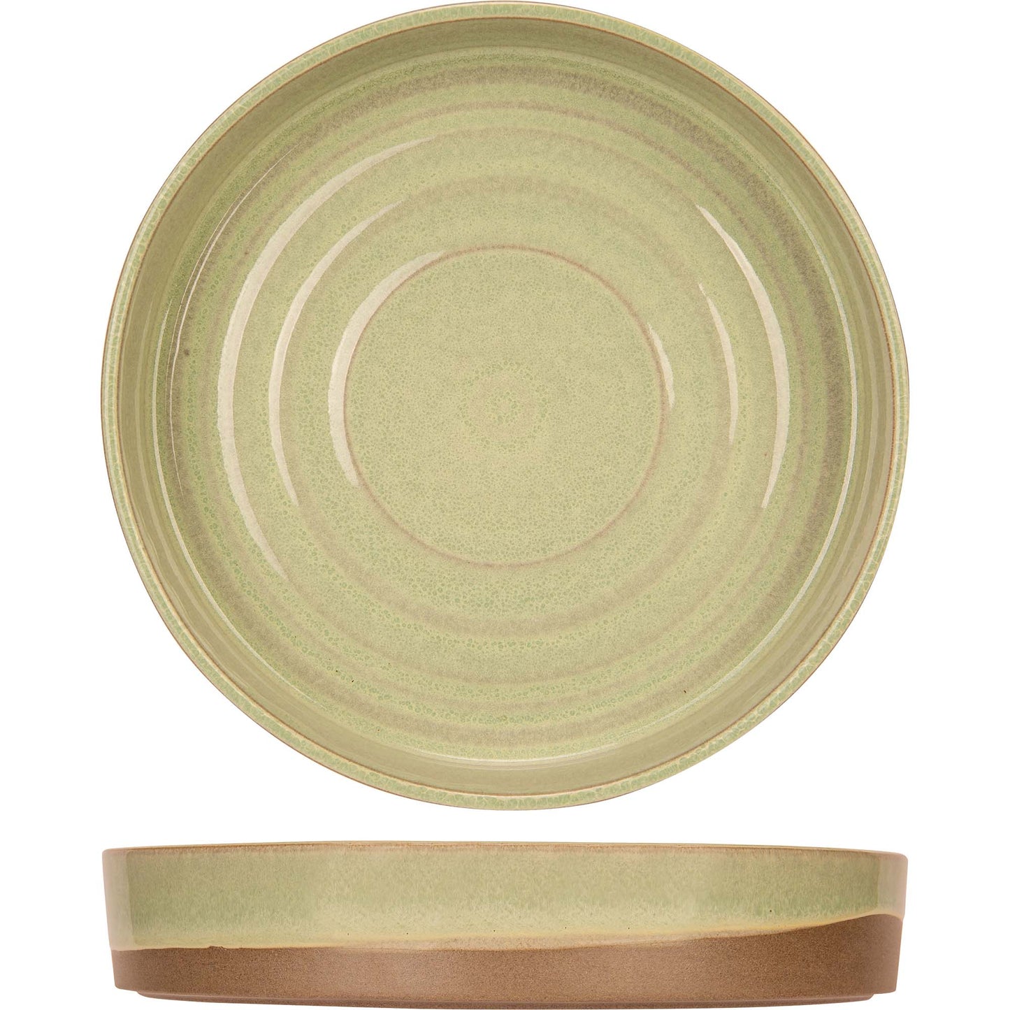 Basalt Fresh Mint Soup Plate, 24 cm (9 1/2") dia., 4 cm  (1 5/8") H., round, stacking, stoneware