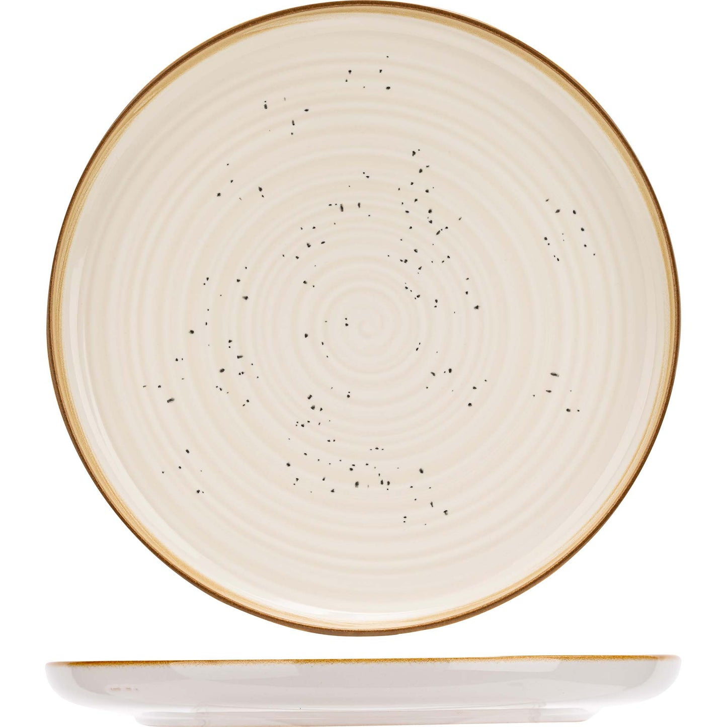 Baltic Vanilla Plate, 27 cm (10.6") dia., round, stacking, stoneware