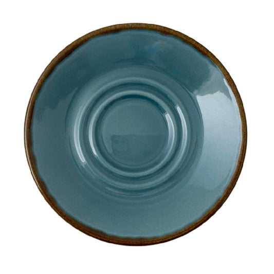 Autumn Corn Blue Double-Well Saucer, 16.4 cm/ 6.5" (Pair W/ 51RUS030-193)