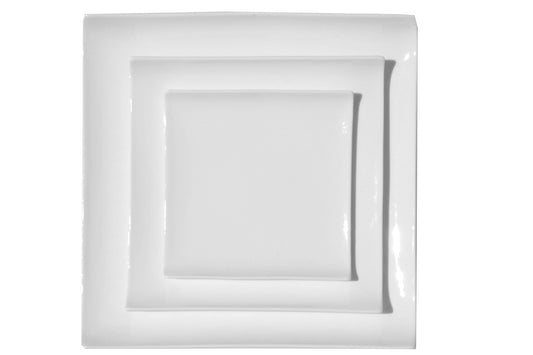 William Fine Bone China Curled Square Plate, 19 cm/ 7.5"