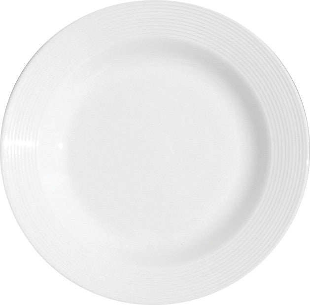 Solar Fine Bone China Embossed Wide Rim Plate, 31.1 cm/ 12.25"