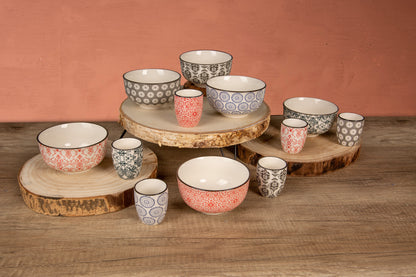 Delirio - Deep Dish Set, 15 x 4.8 cm / 5 7/8 x 1 7/8", 0.40L / 14.1 oz (imp), Set of 6 Assorted, Non-Stock
