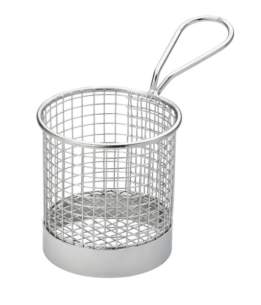 S/Steel Round Service Basket, 8.8 cm/ 3.5"