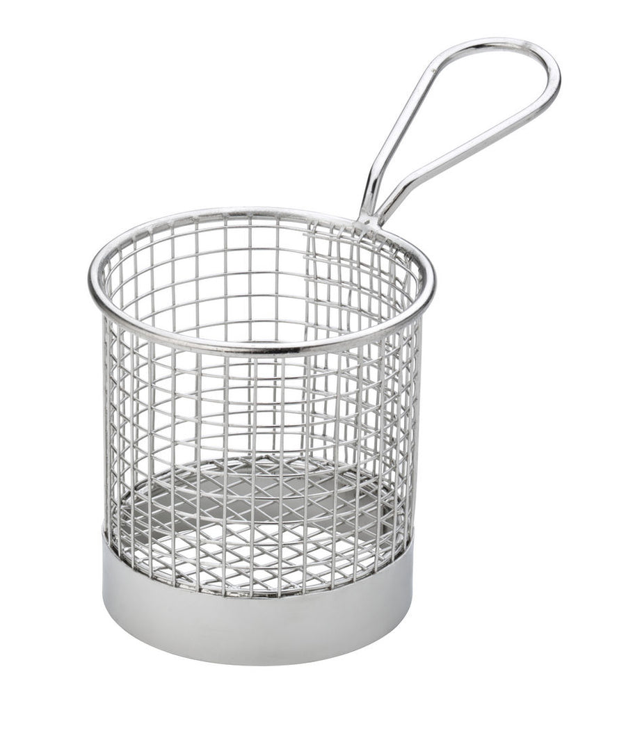 S/Steel Round Service Basket, 8.8 cm/ 3.5"