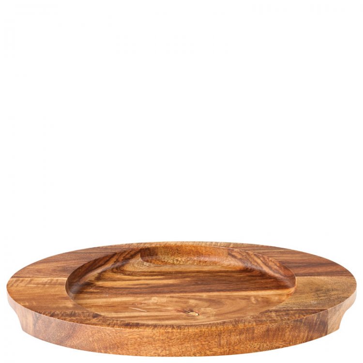 Round Wood Board, 25.4 x 18.4 cm/ 10 x 7.25" (Pair W/ MH7004)