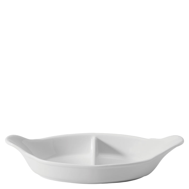Oven to Tableware Oval Eared Divided Dish, 27.9 cm/ 11"