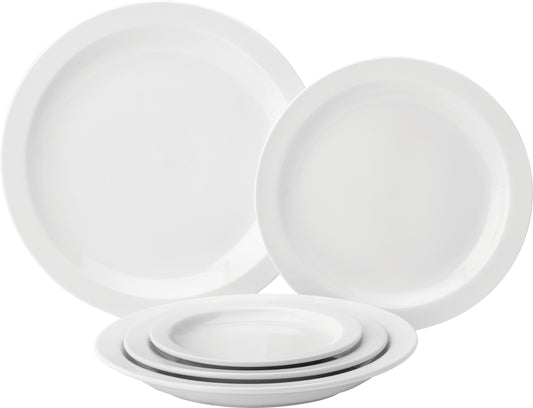 Pure White Narrow Rim Plate, 16.5 cm/ 6.5"