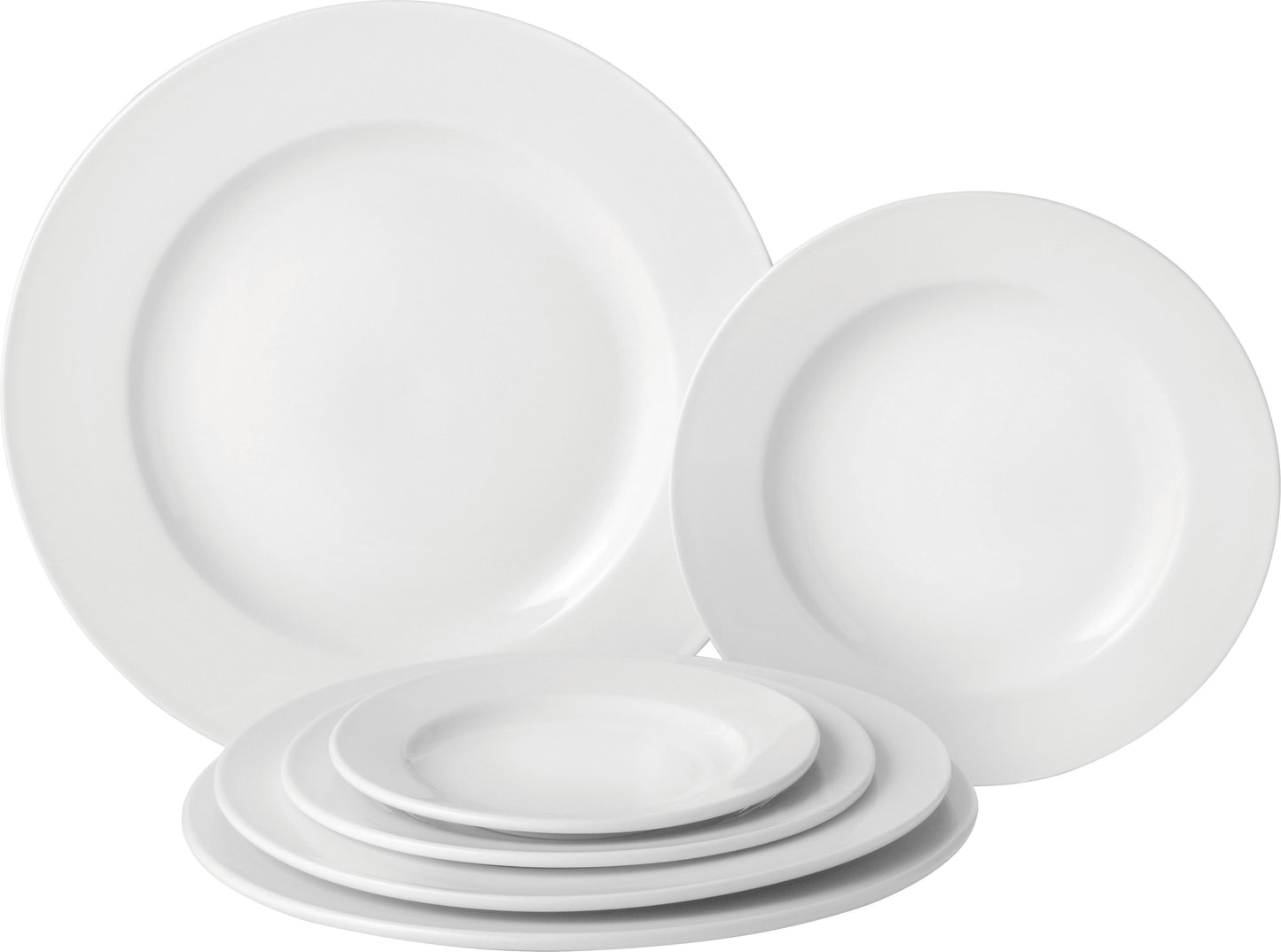 Pure White Wide Rim Plate, 17.1 cm/ 6.75"