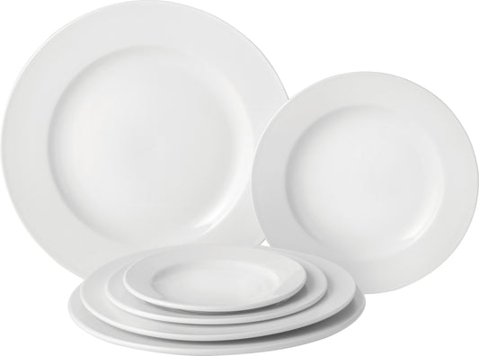 Pure White Wide Rim Plate, 26.6 cm/ 10.5"