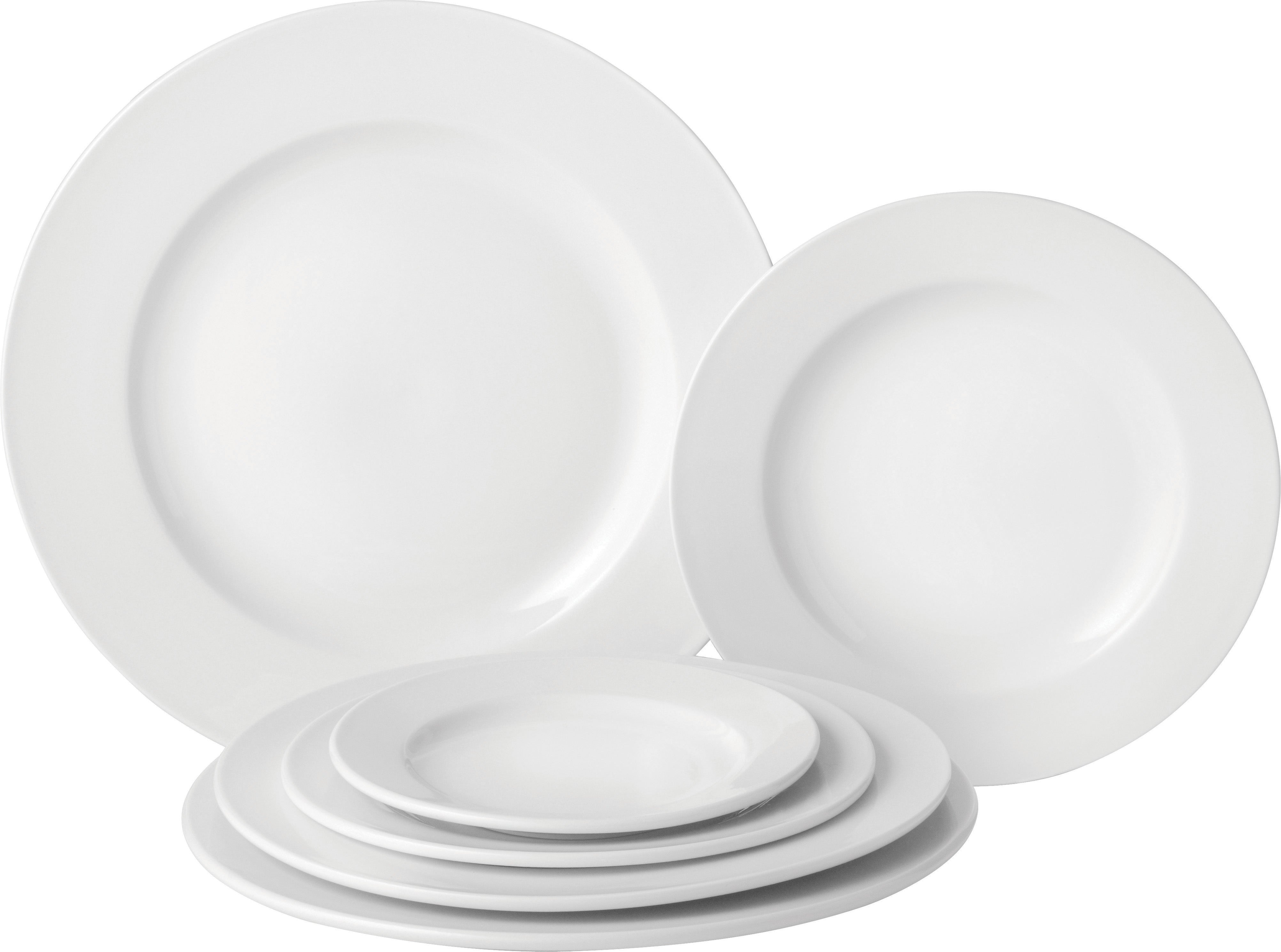 Pure White Wide Rim Plate, 25.4 cm/ 10
