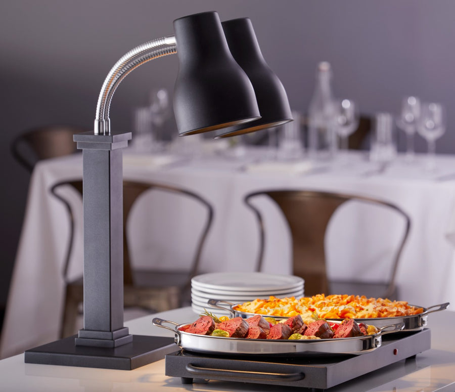 Stealth Warming Tray W/ Temp Glass Surface, Low Profile W/ Side Handles, 24 x 13.75 x 1.5"