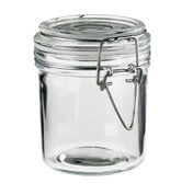 Glass Vase With Glass Lid, Tall, 0.3 L / 10 oz