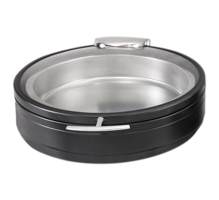 Radiance All Glass Cover 6 Qt. Round Induction Chafer, Titanium
