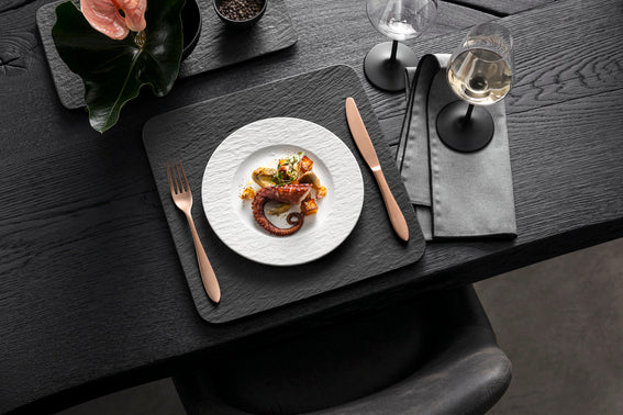 The Rock White Glacier Flat Plate, 8.6"