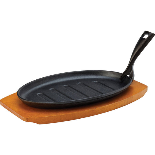 Sizzle Platter W/ Wooden Base, 27 cm/ 10.75"