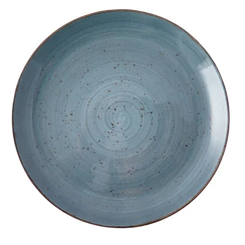 Rustics Blue Coupe Plate, 22.8 cm/ 9"