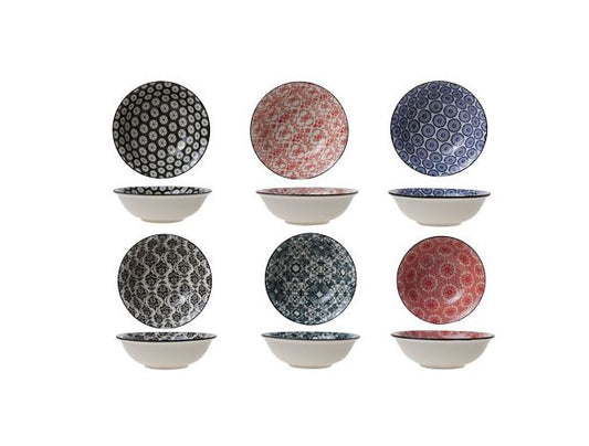 Delirio - Deep Dish Set, 15 x 4.8 cm / 5 7/8 x 1 7/8", 0.40L / 14.1 oz (imp), Set of 6 Assorted, Non-Stock