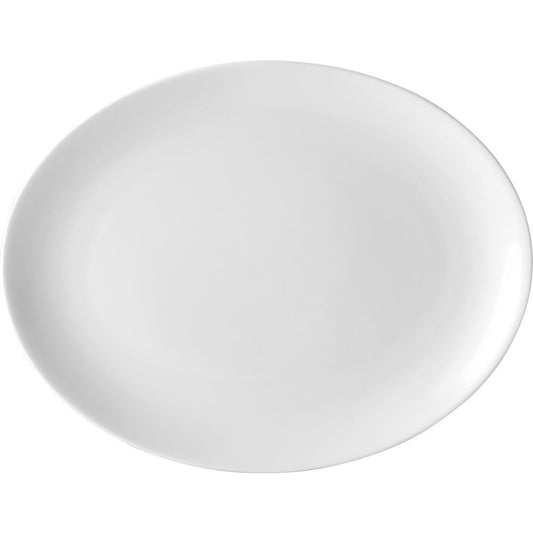 Pure White Oval Plate, 25.4 cm/ 10"