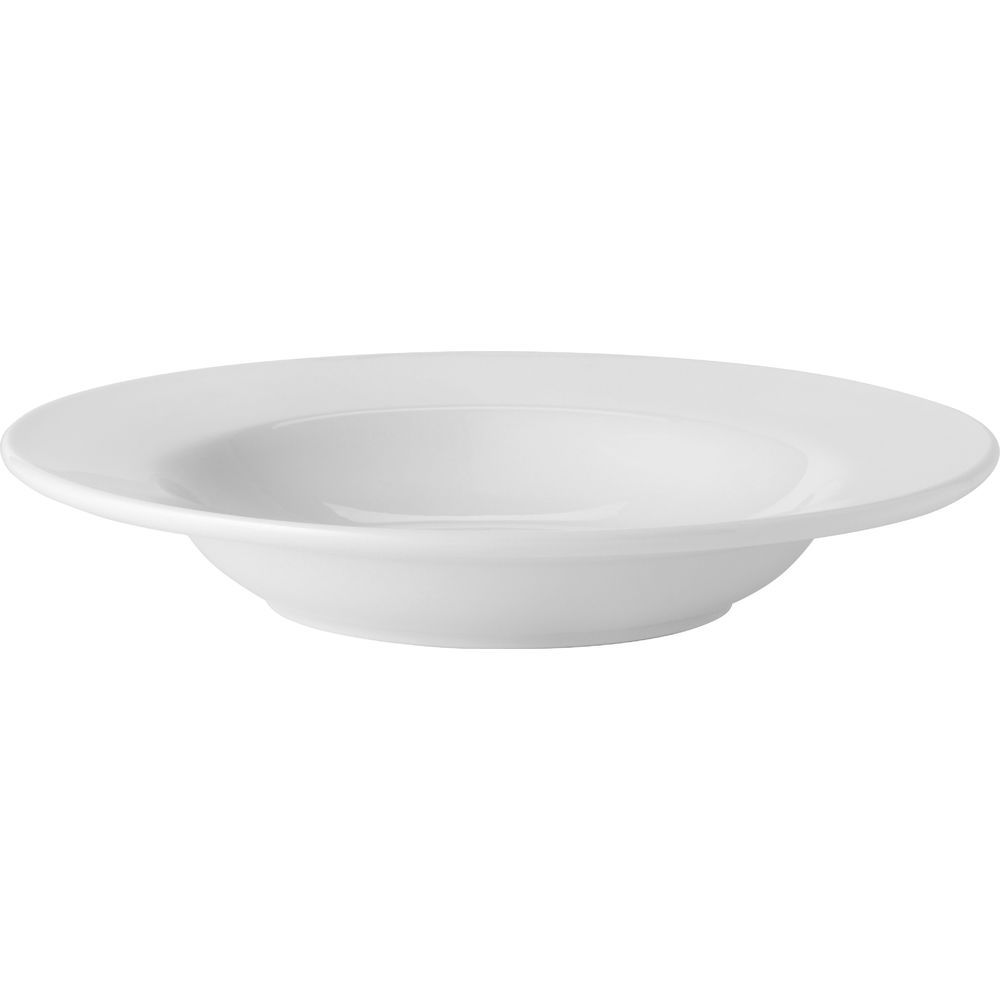 Pure White Rimmed Soup Plate, 22.8 cm/ 9"
