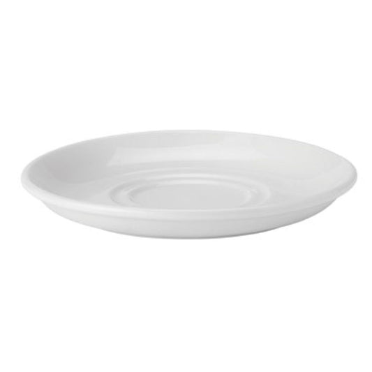 Pure White New Double Well Saucer, 15.2 cm/ 6" (Pair W/ PWE60020, PWT00981, PWE70023)