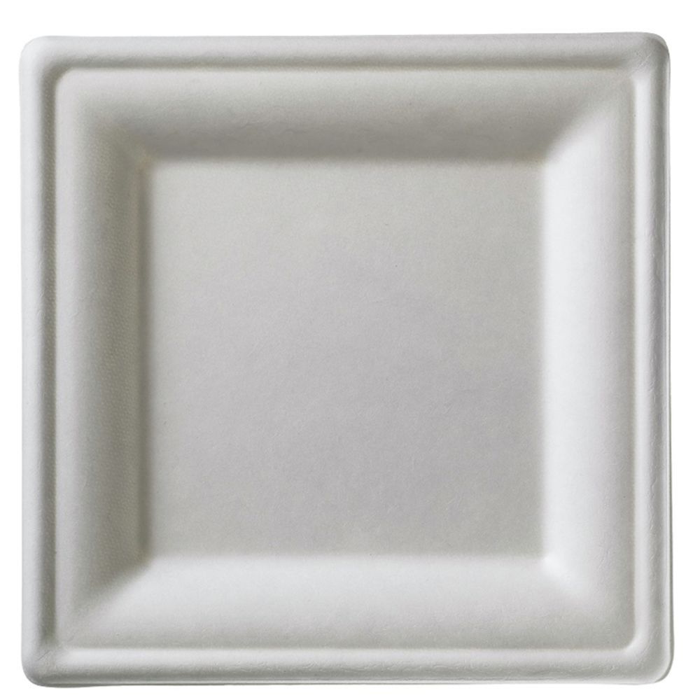 Square Plate, 16 x 16 cm, compostable, biodegradable