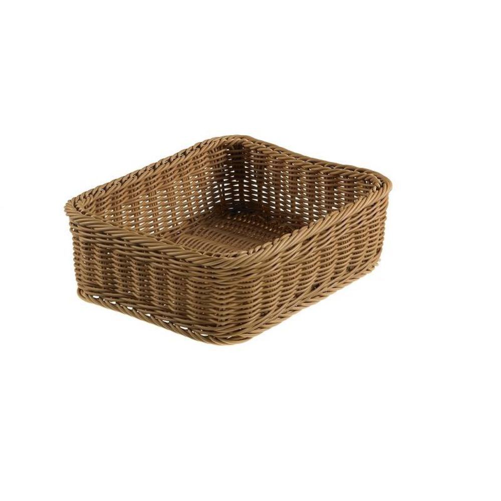 Rectangle Brown Vanity Basket, G1/2, 32.5 x 26.5 x 10 cm/ 13 x 10.5 x 4"