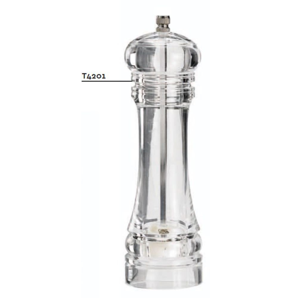 Trasparent Acrylic Pepper & Salt Mill, 20 cm/ 8"