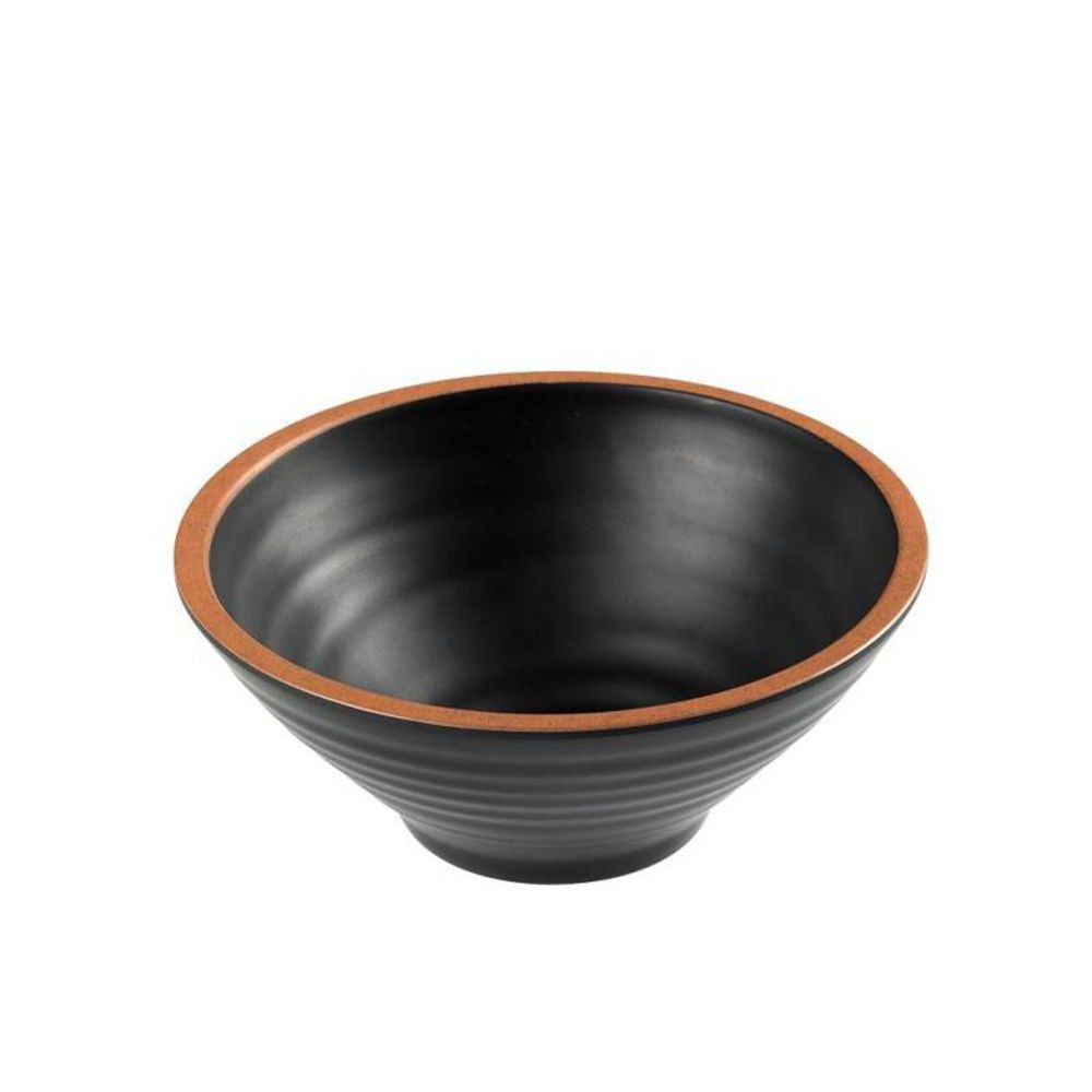 Melamine Black/Terracotta Round Cup, 23.3 x 9.7 cm/ 9.25 x 4"