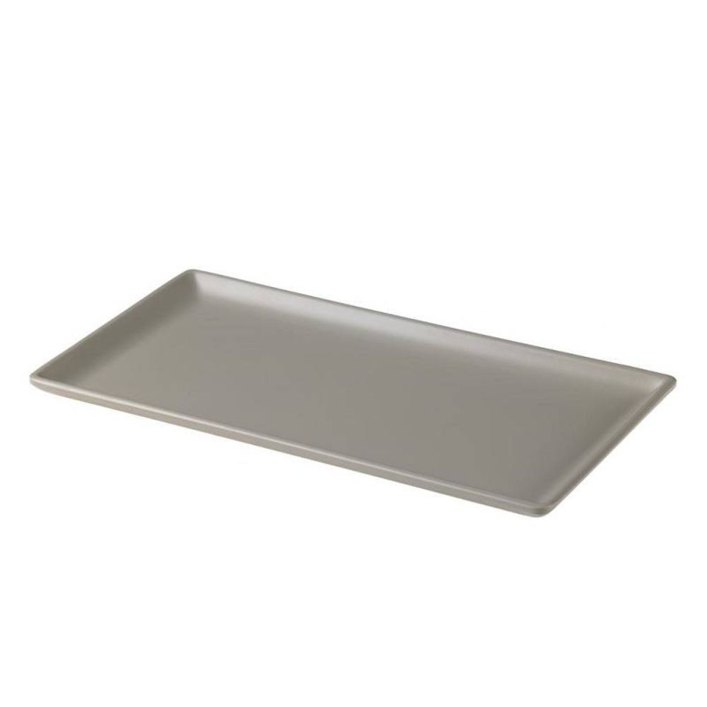 Light Grey Melamine Rectangle Tray, 27.8 x 14.3 x 2.2 cm/ 11 x 5.75 x 1"